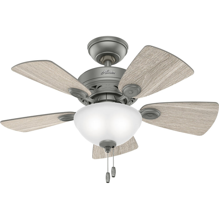 Hunter 51471 34" Ceiling Fan, Matte Silver