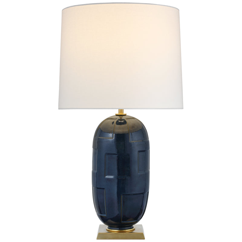 Visual Comfort Signature TOB 3685MBB-L LED Table Lamp, Mixed Blue Brown