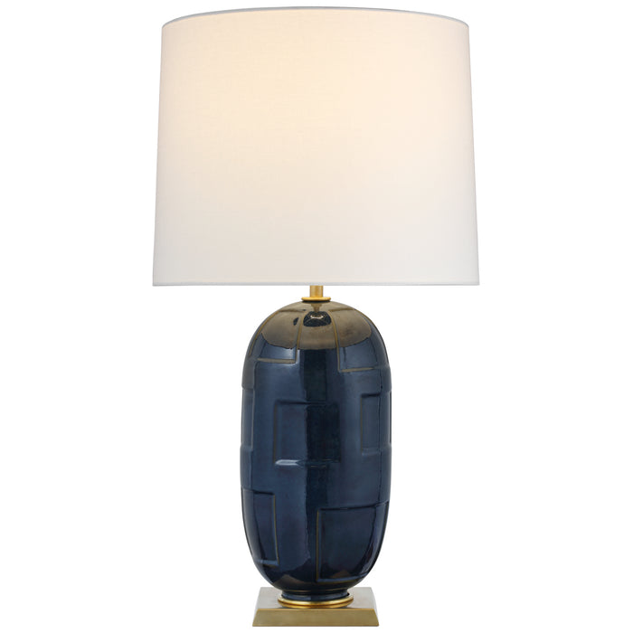 Visual Comfort Signature TOB 3685MBB-L LED Table Lamp, Mixed Blue Brown