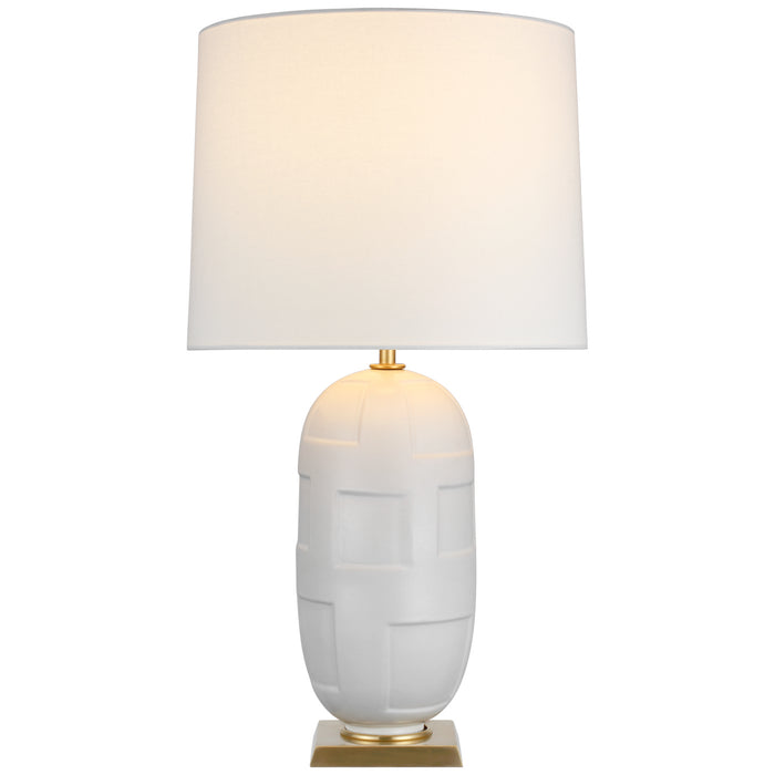 Visual Comfort Signature TOB 3685PW-L LED Table Lamp, Plaster White