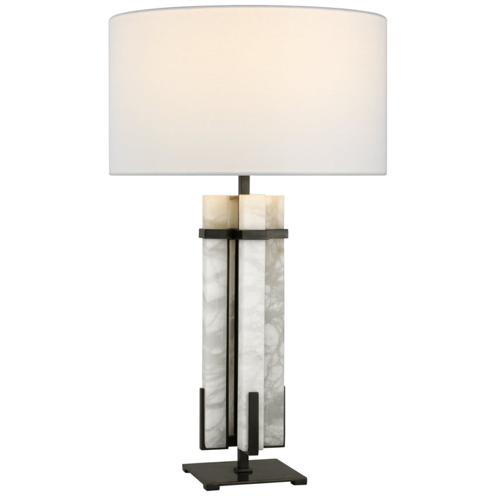 Visual Comfort Signature S 3910BZ/ALB-L LED Table Lamp, Bronze and Alabaster