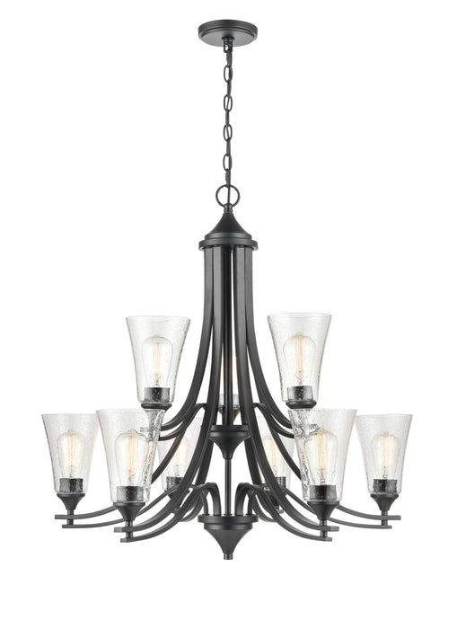 Millennium 1469-MB Nine Light Chandelier, Matte Black