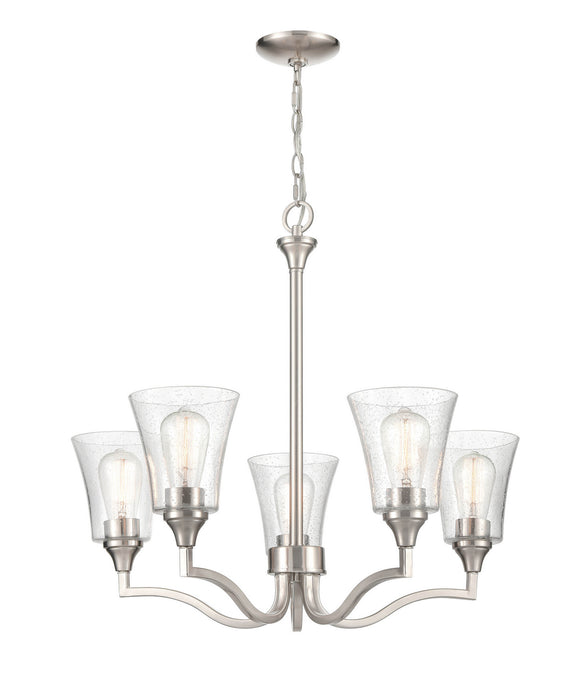 Millennium 2115-BN Five Light Chandelier, Brushed Nickel