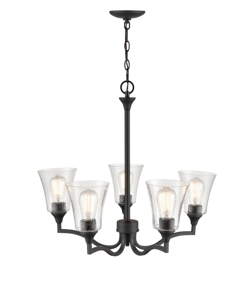 Millennium 2115-MB Five Light Chandelier, Matte Black