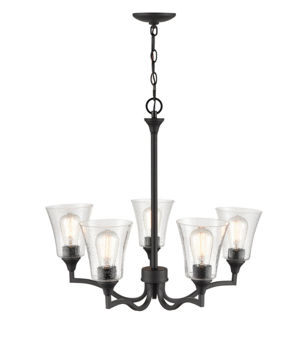 Millennium 2115-MB Five Light Chandelier, Matte Black