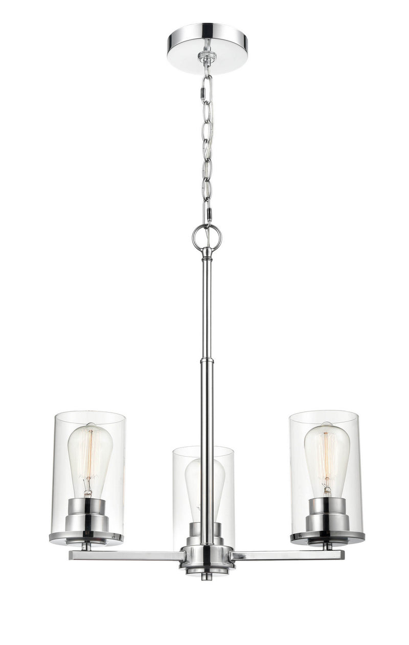 Millennium 2713-CH Three Light Chandelier, Chrome