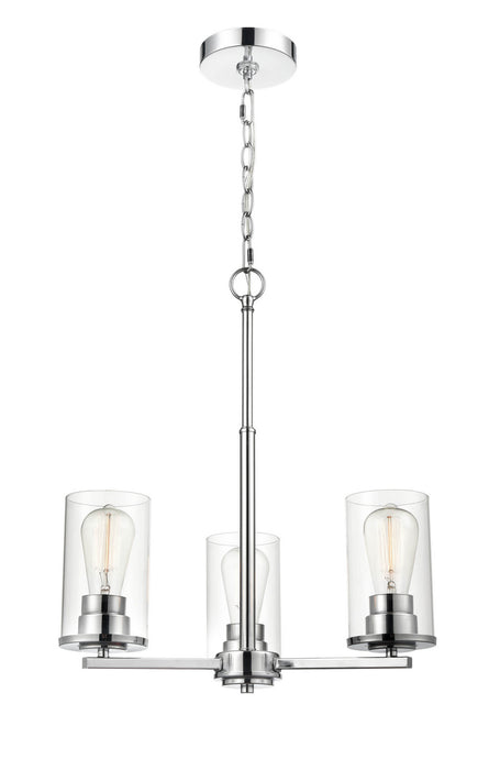 Millennium 2713-CH Three Light Chandelier, Chrome