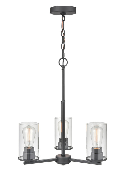 Millennium 2713-MB Three Light Chandelier, Matte Black