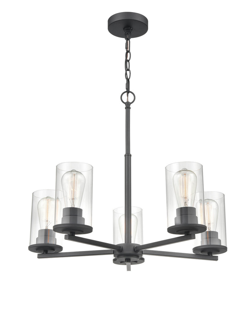 Millennium 2715-MB Five Light Chandelier, Matte Black