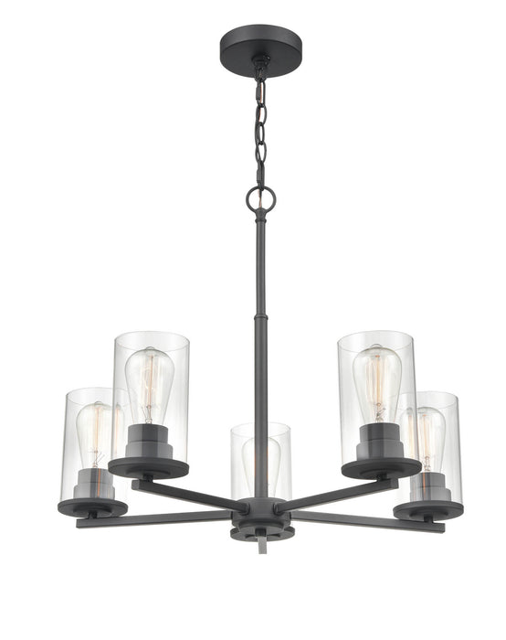 Millennium 2715-MB Five Light Chandelier, Matte Black