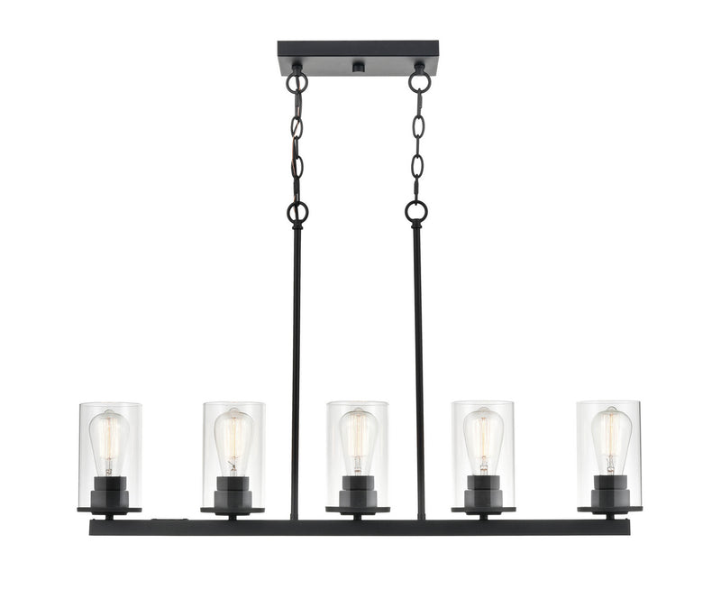 Millennium 2725-MB Five Light Pendant, Matte Black