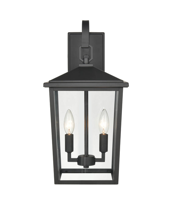 Millennium 2972-PBK Two Light Outdoor Lantern, Powder Coated Black
