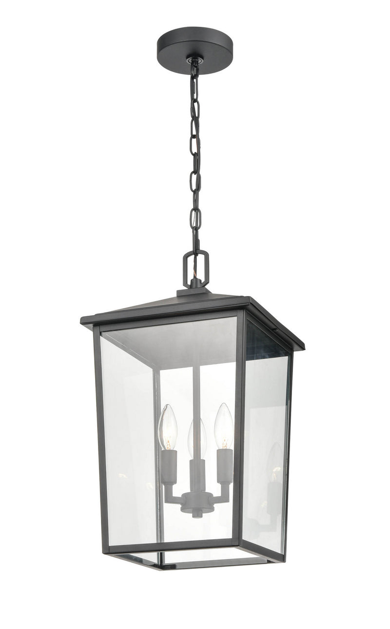 Millennium 2973-PBK Three Light Outdoor Hanging Lantern, Powder Coated Black