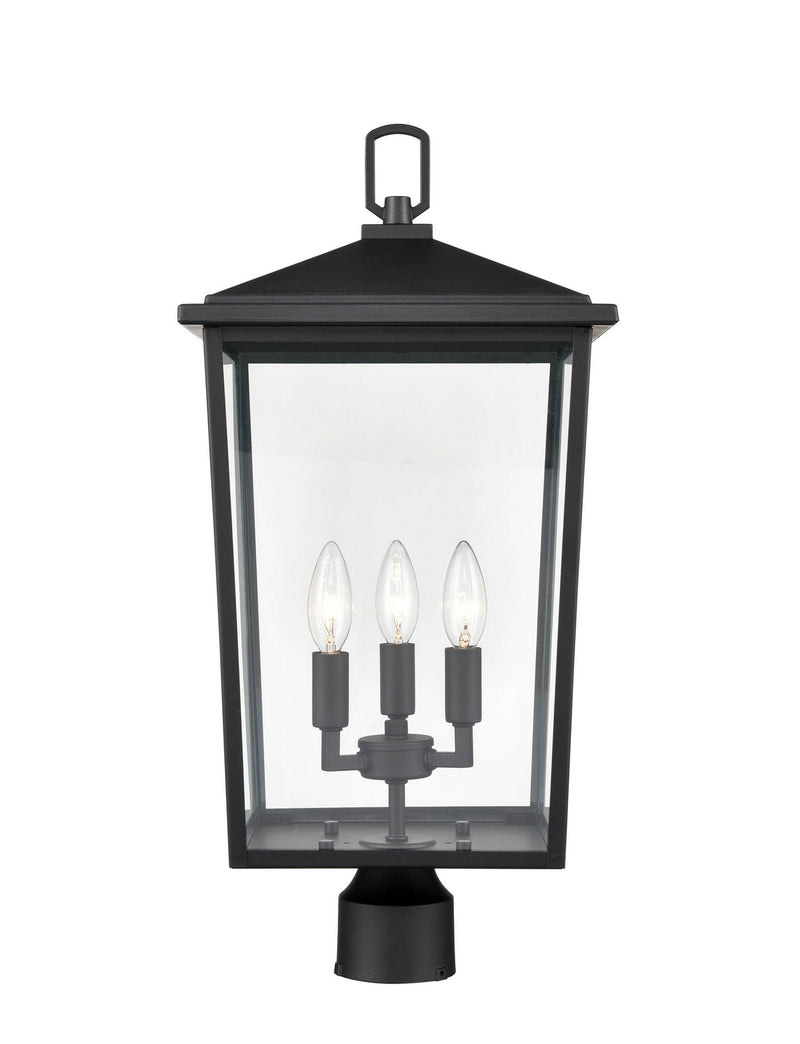 Millennium 2983-PBK Three Light Outdoor Post Lantern, Powder Coated Black
