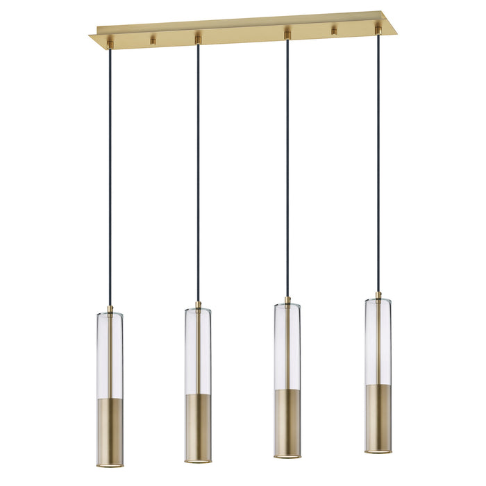 ET2 E11004-24SBR LED Linear Pendant, Satin Brass