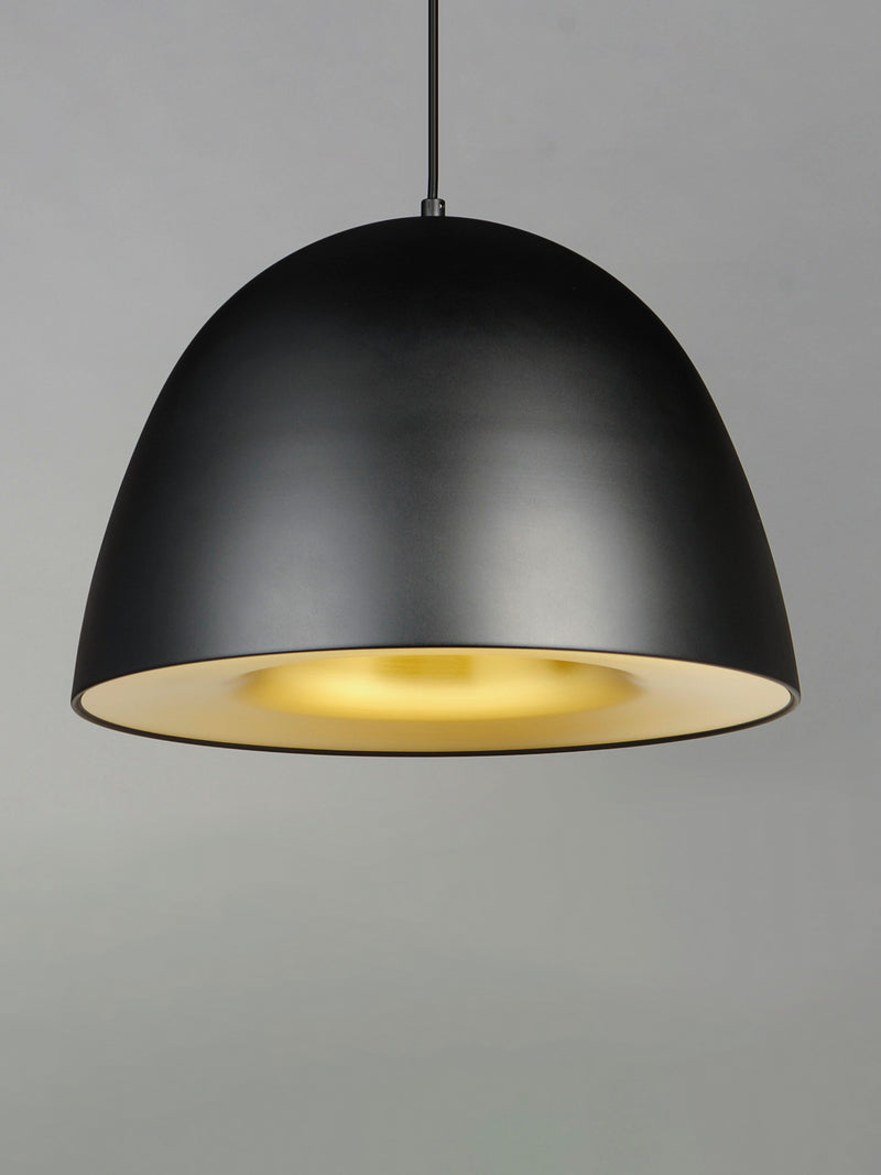 ET2 E24916-BKSBR LED Pendant, Black / Satin Brass