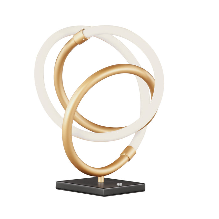 ET2 E25090-01BKGLD LED Table Lamp, Black / Gold