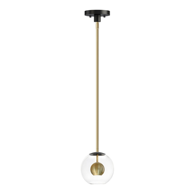 ET2 E25152-BKNAB LED Pendant, Black / Natural Aged Brass