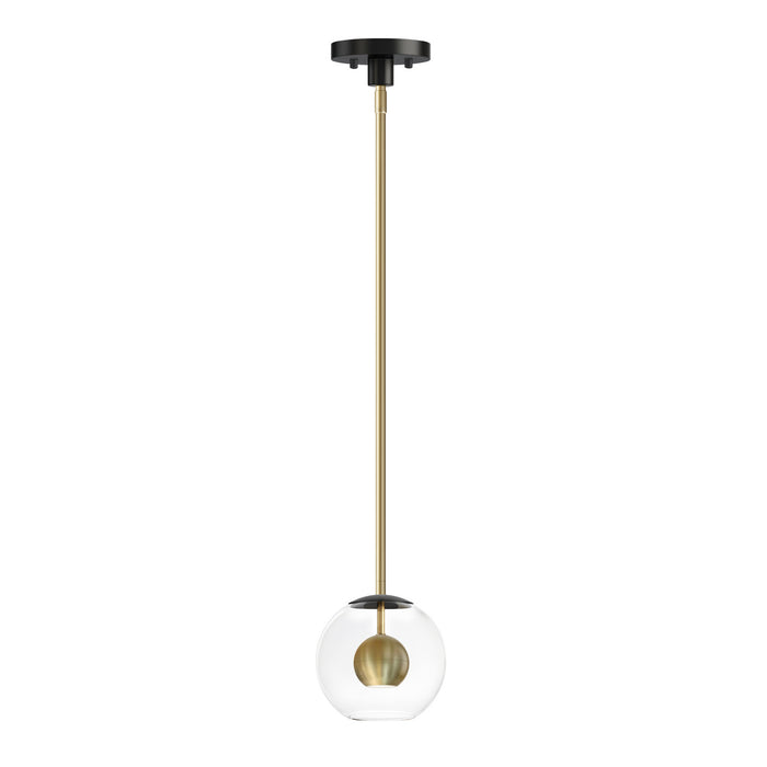 ET2 E25152-BKNAB LED Pendant, Black / Natural Aged Brass