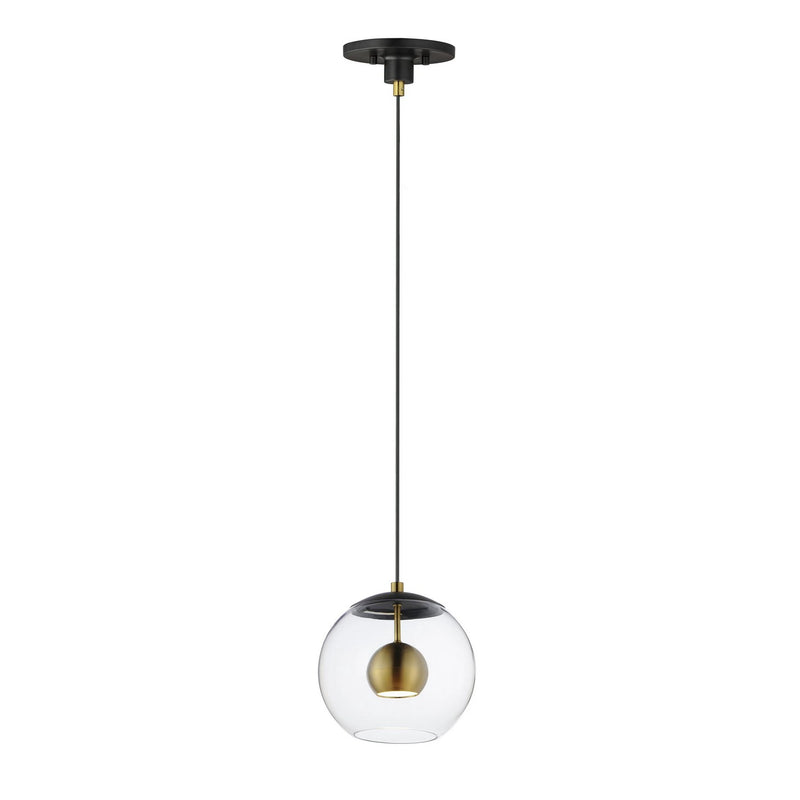 ET2 E25153-BKNAB LED Pendant, Black / Natural Aged Brass