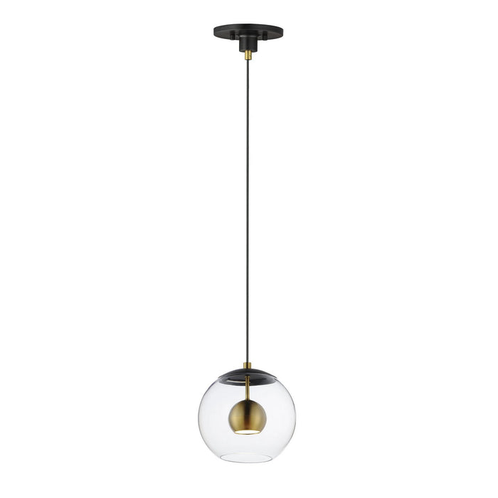 ET2 E25153-BKNAB LED Pendant, Black / Natural Aged Brass