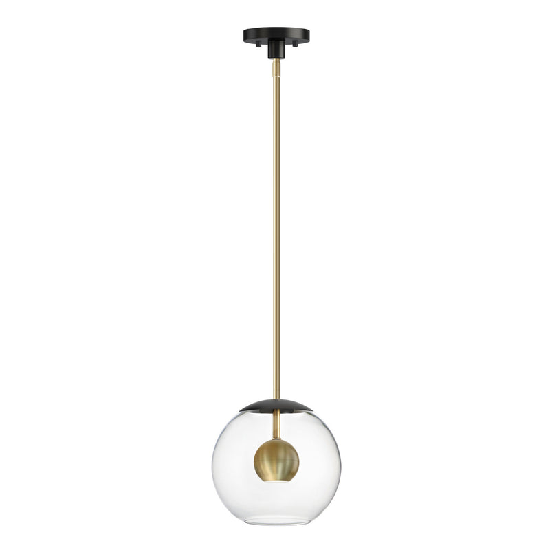 ET2 E25154-BKNAB LED Pendant, Black / Natural Aged Brass