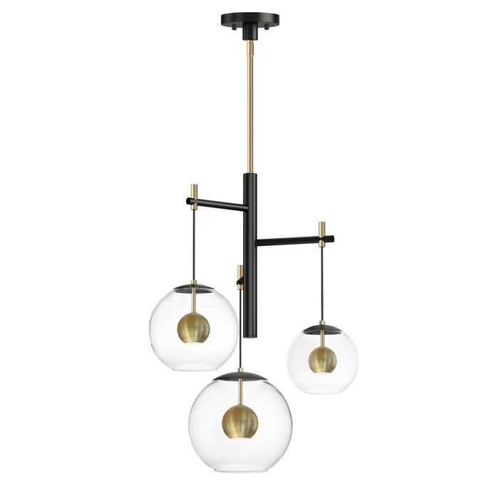 ET2 E25156-BKNAB LED Pendant, Black / Natural Aged Brass