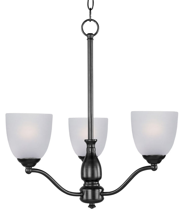 Maxim 10064FTBK Three Light Chandelier, Black