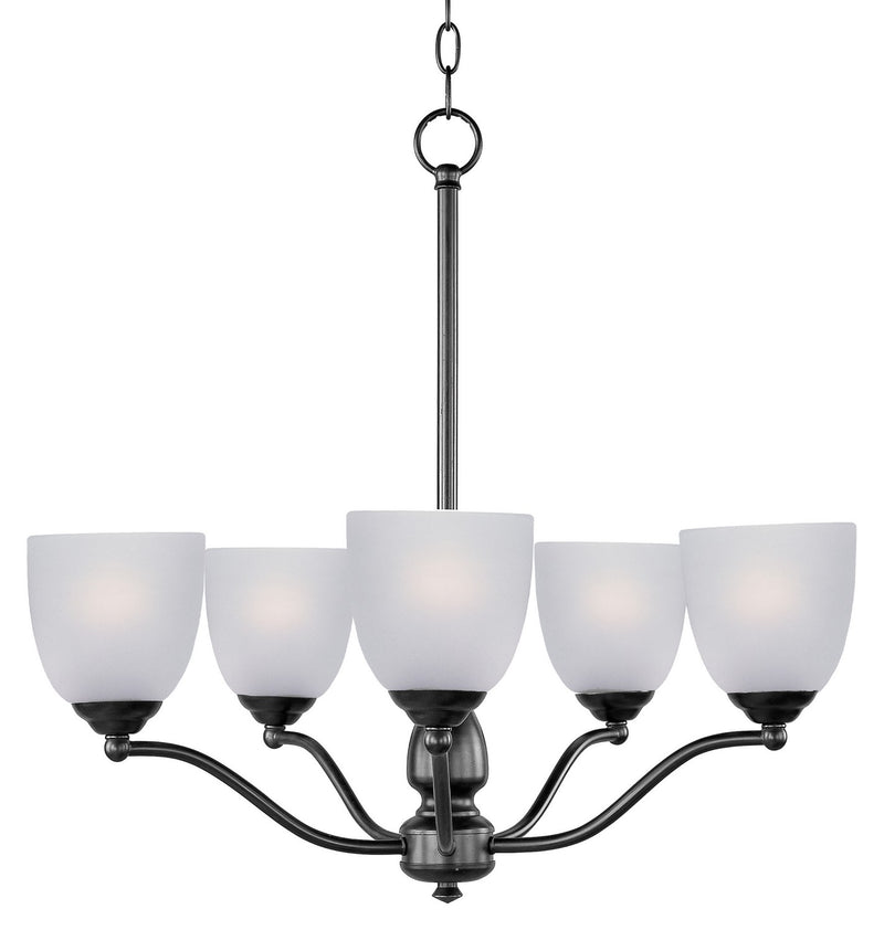 Maxim 10065FTBK Five Light Chandelier, Black