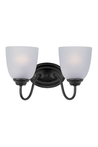 Maxim 10072FTBK Two Light Bath Vanity, Black