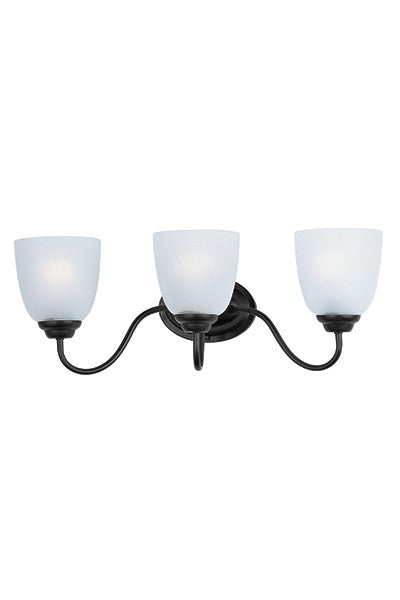 Maxim 10073FTBK Three Light Bath Vanity, Black