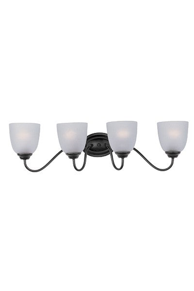 Maxim 10074FTBK Four Light Bath Vanity, Black