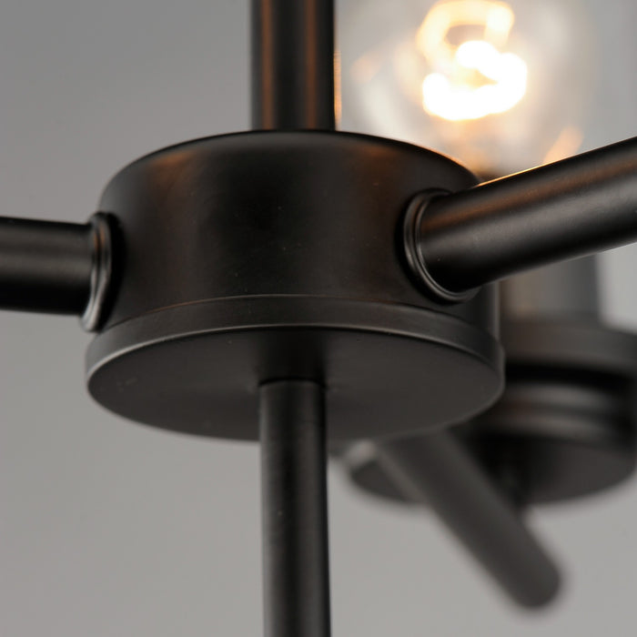 Maxim 10203CLBK Three Light Chandelier, Black