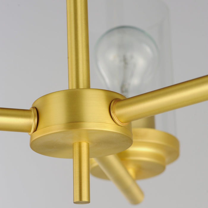 Maxim 10203CLSBR Three Light Chandelier, Satin Brass