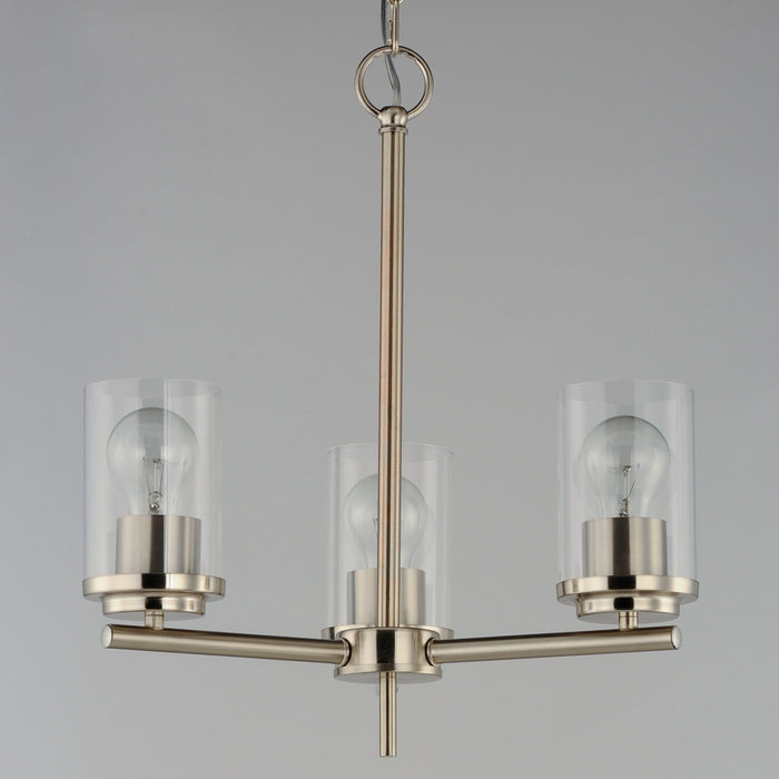 Maxim 10203CLSN Three Light Chandelier, Satin Nickel
