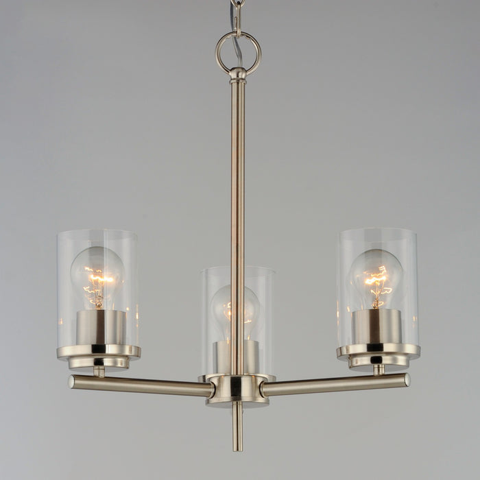 Maxim 10203CLSN Three Light Chandelier, Satin Nickel