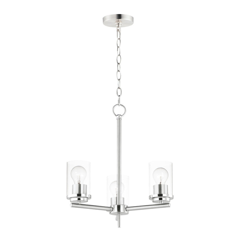 Maxim 10203CLSN Three Light Chandelier, Satin Nickel