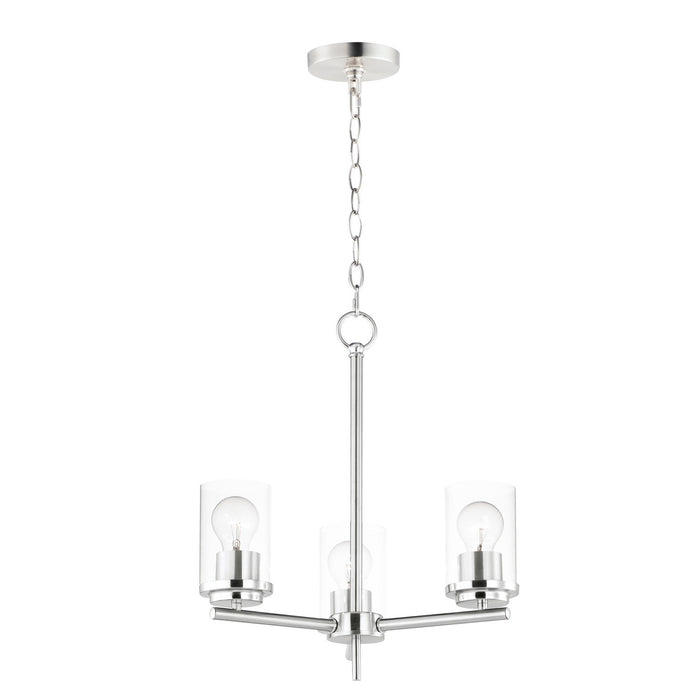 Maxim 10203CLSN Three Light Chandelier, Satin Nickel
