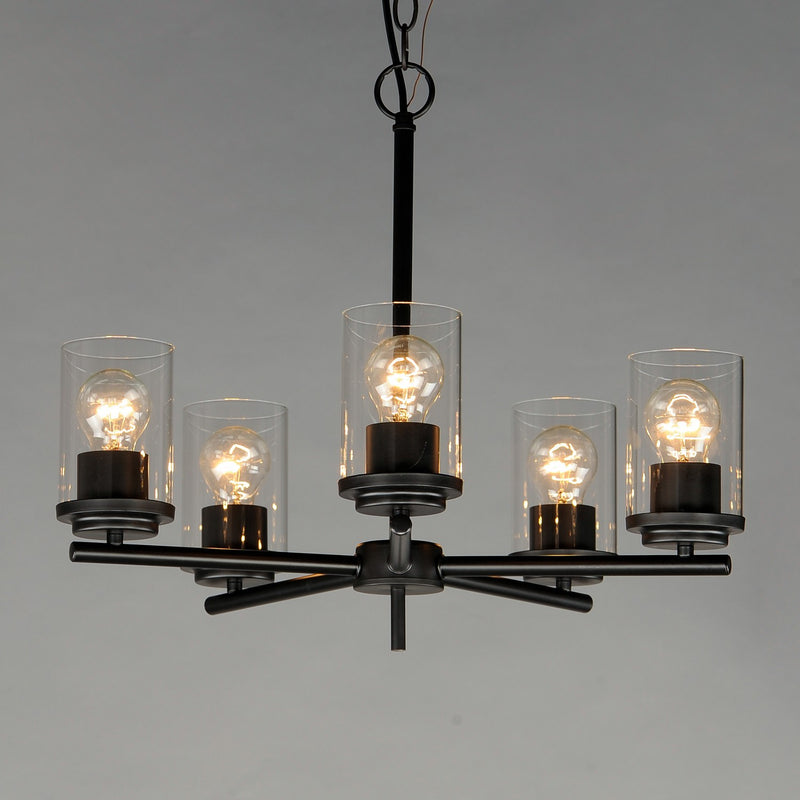 Maxim 10205CLBK Five Light Chandelier, Black