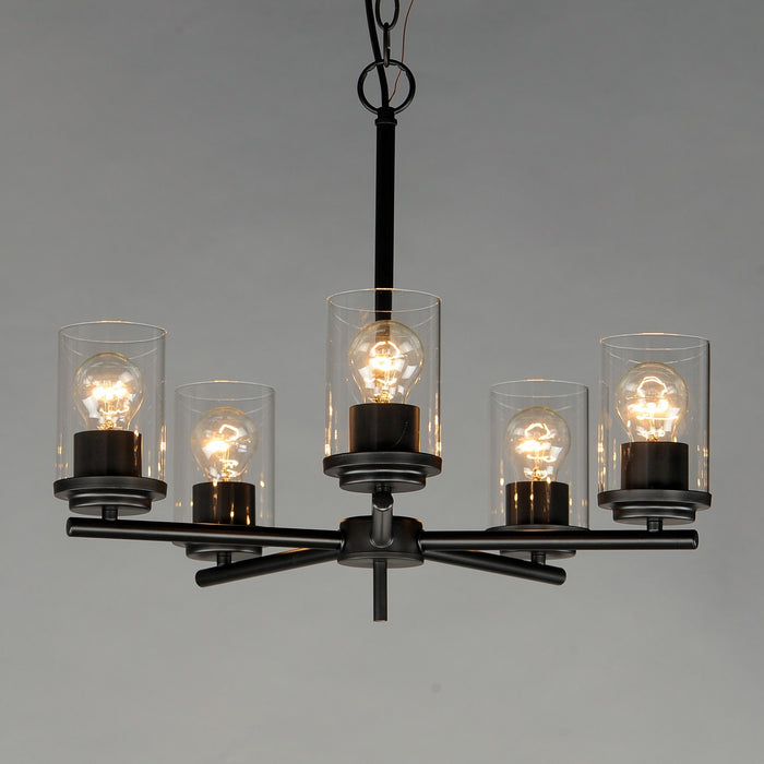 Maxim 10205CLBK Five Light Chandelier, Black