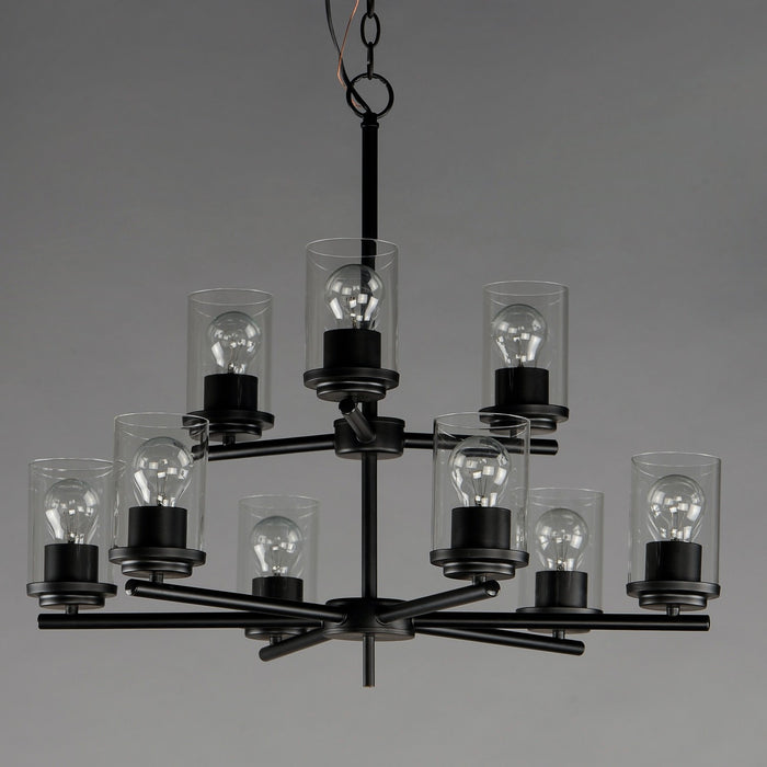 Maxim 10206CLBK Nine Light Chandelier, Black
