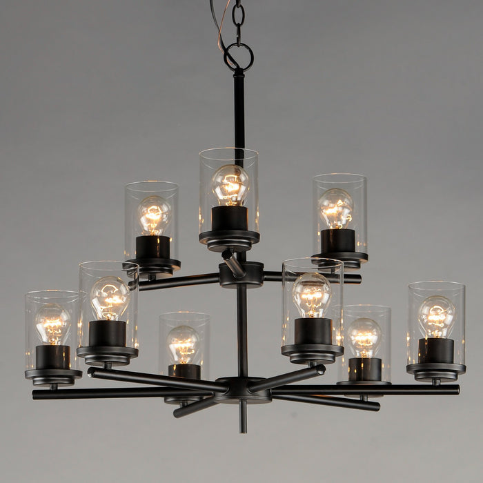 Maxim 10206CLBK Nine Light Chandelier, Black