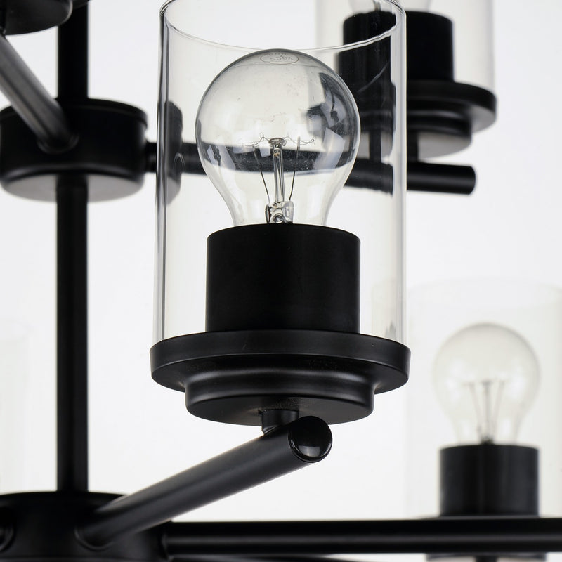 Maxim 10206CLBK Nine Light Chandelier, Black