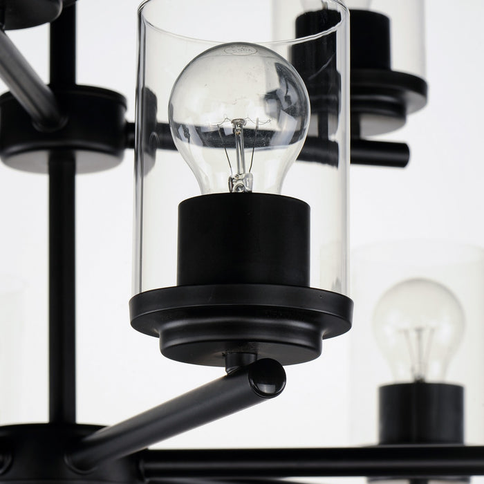 Maxim 10206CLBK Nine Light Chandelier, Black