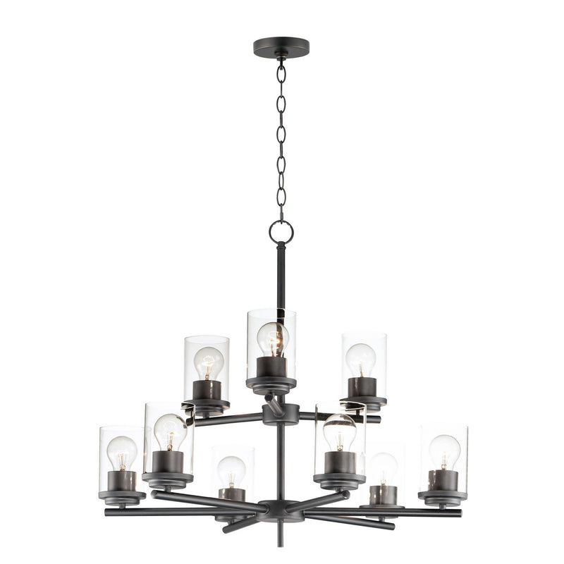 Maxim 10206CLBK Nine Light Chandelier, Black