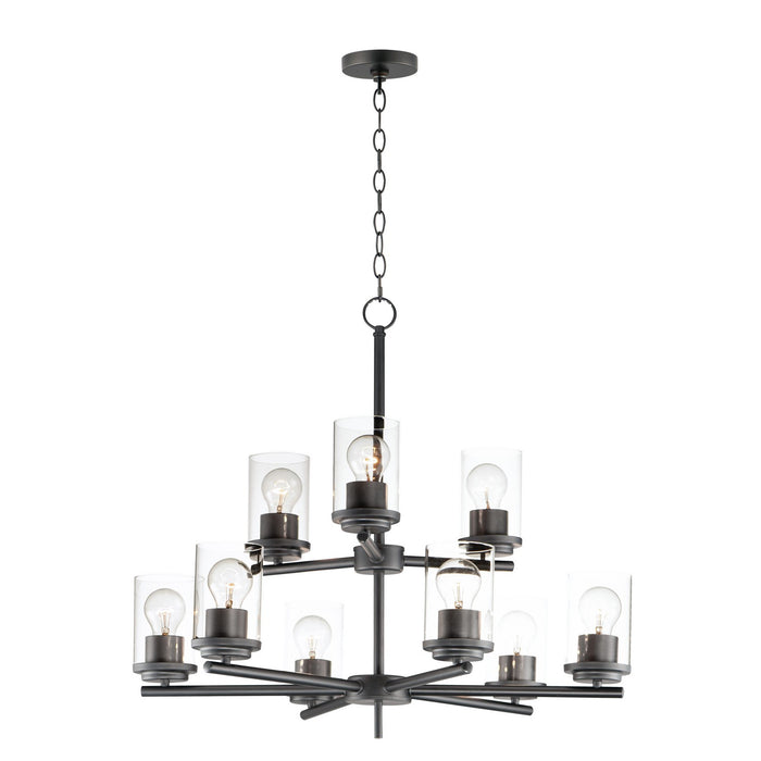 Maxim 10206CLBK Nine Light Chandelier, Black