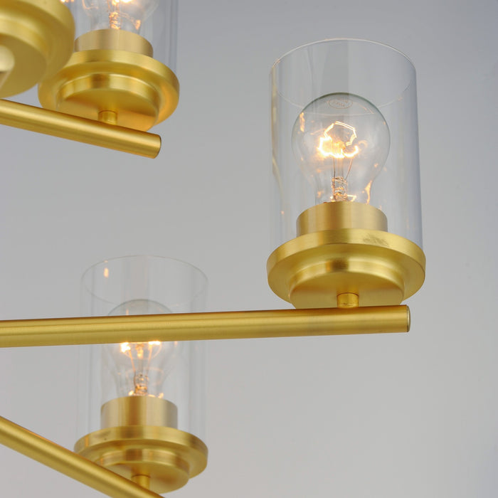 Maxim 10206CLSBR Nine Light Chandelier, Satin Brass