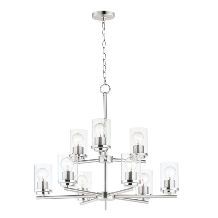 Maxim 10206CLSN Nine Light Chandelier, Satin Nickel