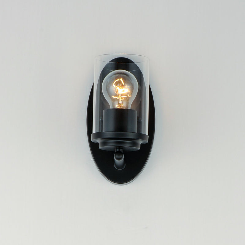 Maxim 10211CLBK One Light Wall Sconce, Black