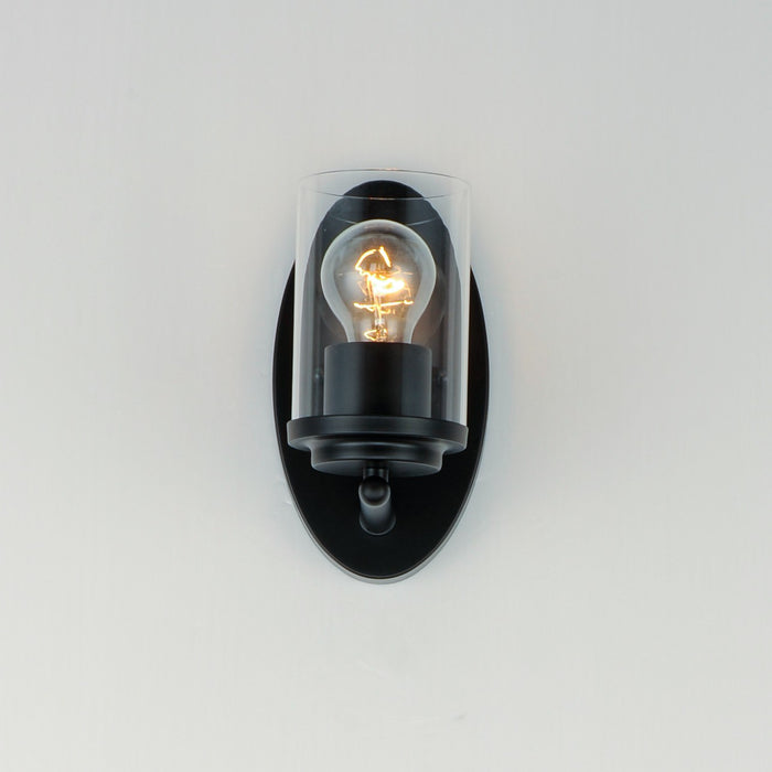 Maxim 10211CLBK One Light Wall Sconce, Black